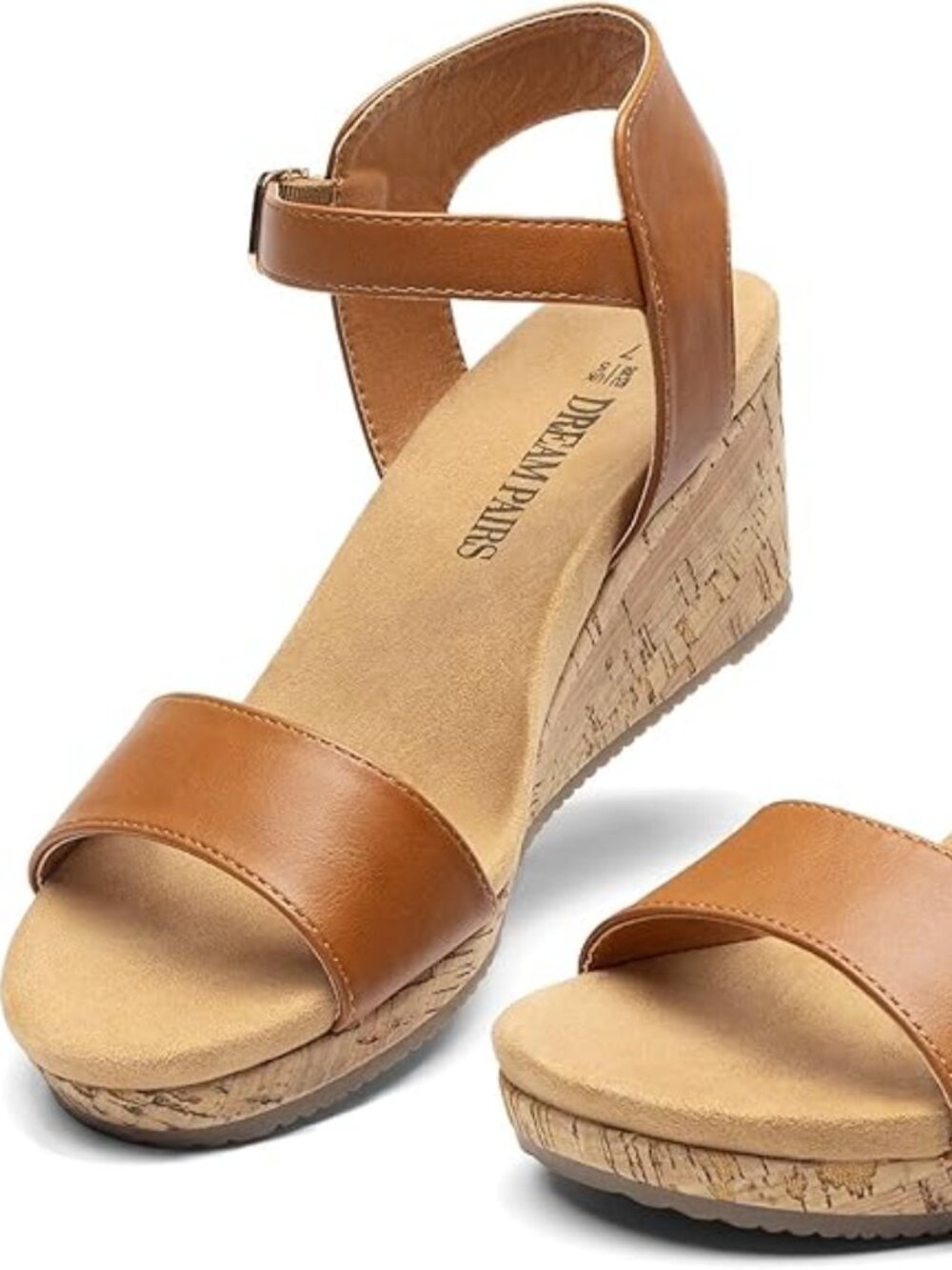 Women's Open Toe Buckle Ankle Strap Platform Wedge Sandals for Women Summer Dres